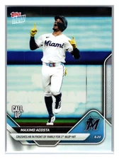 2025 Topps Now MLB #586 Maximo Acosta Miami Marlins 1st MLB Hit HR