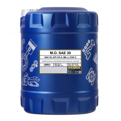 SAE 30 10 Liter MANNOL M.O. Einbereichsmotoröl Dieselmotoren Motoröl