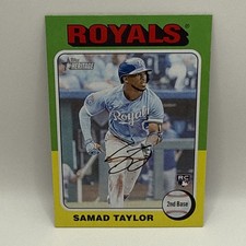 2024 Topps Heritage Baseball #317 Samad Taylor RC Kansas City Royals