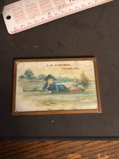 4.25” Glass Over Paper C D CAMERON CARLISLE PA PENNSYLVANIA . ADVERTISING . HTF 