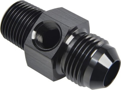 8AN Male Flare to 3/8 NPT Fuel Pressure Gauge Sensor Fitt Size: 8AN to 3/8 NPT