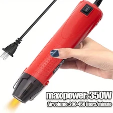 Mini Heat Gun 350W Dual Temperature Control 482°F-752°F with Nozzle For Crafting