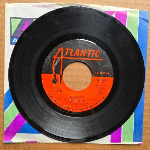 LED ZEPPELIN Black Dog CLASSIC HARD ROCK Atlantic 45 7" Record Vinyl