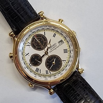 Seiko Age Of Discovery 7T42-7A39 Vintage 1990 Watch Great Condition Orig Band