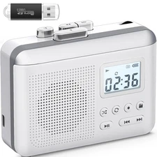 Portable Cassette Player Recorder Converter,Cassette to MP3 via SD Card, Walkman