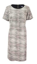 Tommy Hilfiger Women's London Tweed Shift Dress (6, Black Multi) 190607997497