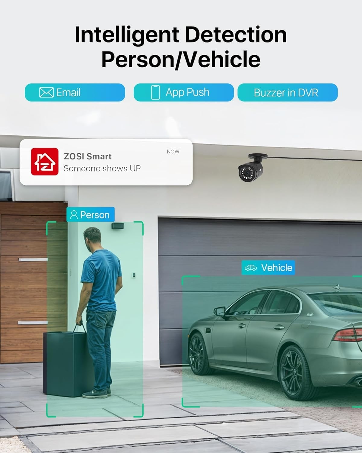 3K Lite Security Camera System with AI Human Vehicle Detection,H.265+ 8CH HD ...