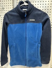 Columbia Boys' Steens Mountain Fleece Jacket Blue Size M 10/12 Pre-owned