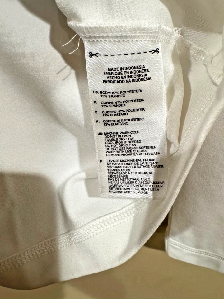 CAMISA TAYLOR MADE, 1/4 cremallera, manga larga, talla XL, blanca con ribete azul, ENVÍO GRATUITO Foto 4 de 4