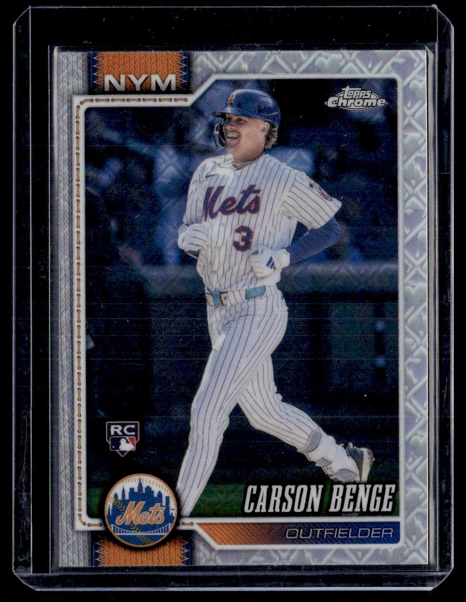 2026 Topps Chrome Logo Refractor Carson Benge Rookie New York Mets #87