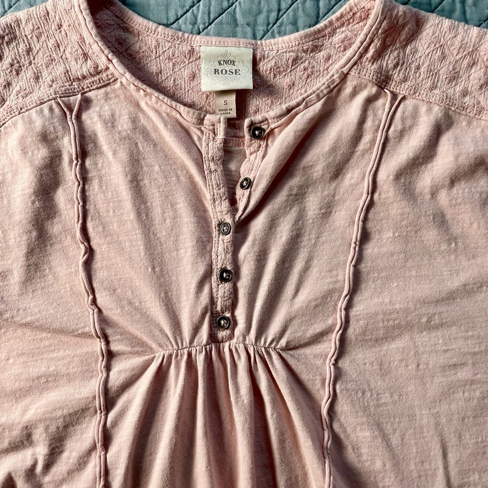 Топ женский Knox Rose размер Small румяна розовый вышивка North Star хлопок изящный - Изображение 2 из 4