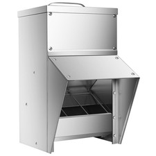 Galvanized Chicken Feeder 11.5 Lbs Capacity, Outdoor Rat Proof Metal Poultry ...