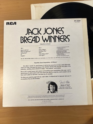 JACK JONES - MINT VINYL Bread Winners 1972 UK vinyl LP RECORD SF 8280 - Picture 4 of 17
