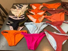 NEW # 2 Lot Of  170 Pc L SPACE swimsuit bikini Bottoms Size Small