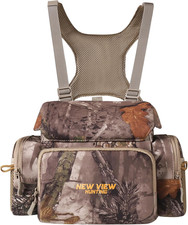 Silent Hunting Binocular Harness Chest Pack with Rangefinder Pouch  Rain Cover,