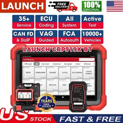 2026 LAUNCH X431 CRP919X BT Bidirectional Scan Tool CANFD Car Diagnostic Scanner