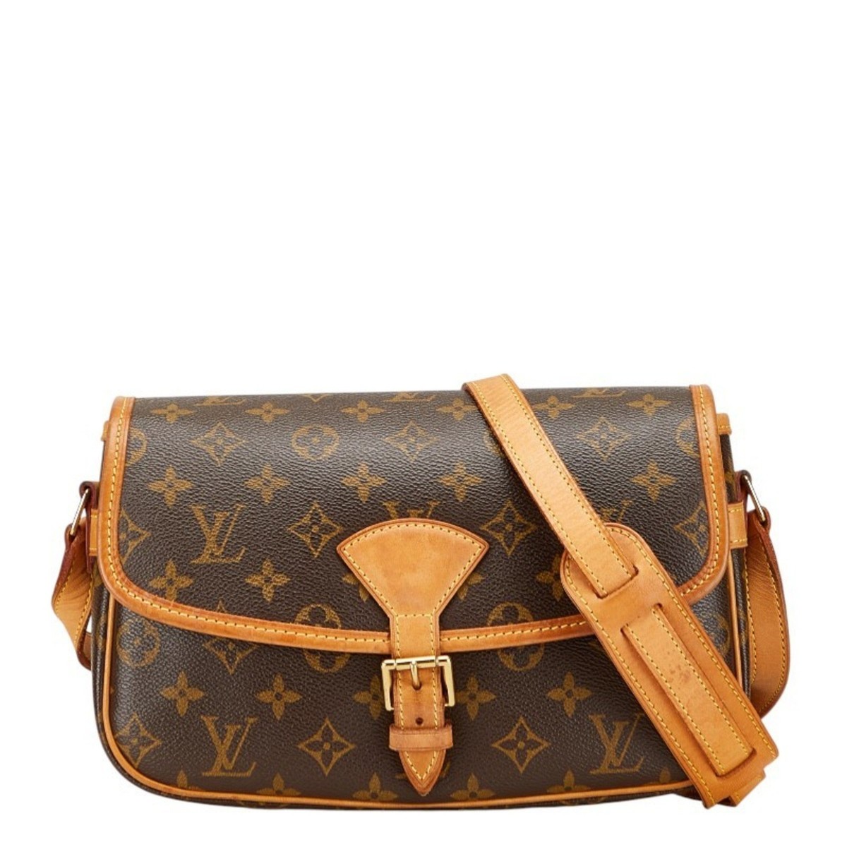 Louis Vuitton Monogram Sologne Crossbody Shoulder Bag M42250 Brown