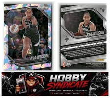 2025 Panini Prizm #91 A'ja Wilson Cracked Ice Prizm