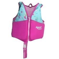 Aqua Swim School Pink Mermaid Toddler Swim Vest Life Jacket Float Training Aid