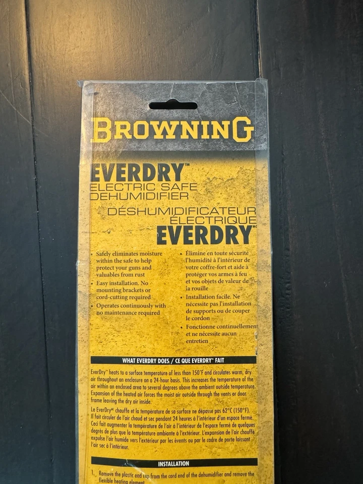 BROWNING EVERDRY 电子安全除湿机 18 英寸长全新 — 第 3/3 张图片