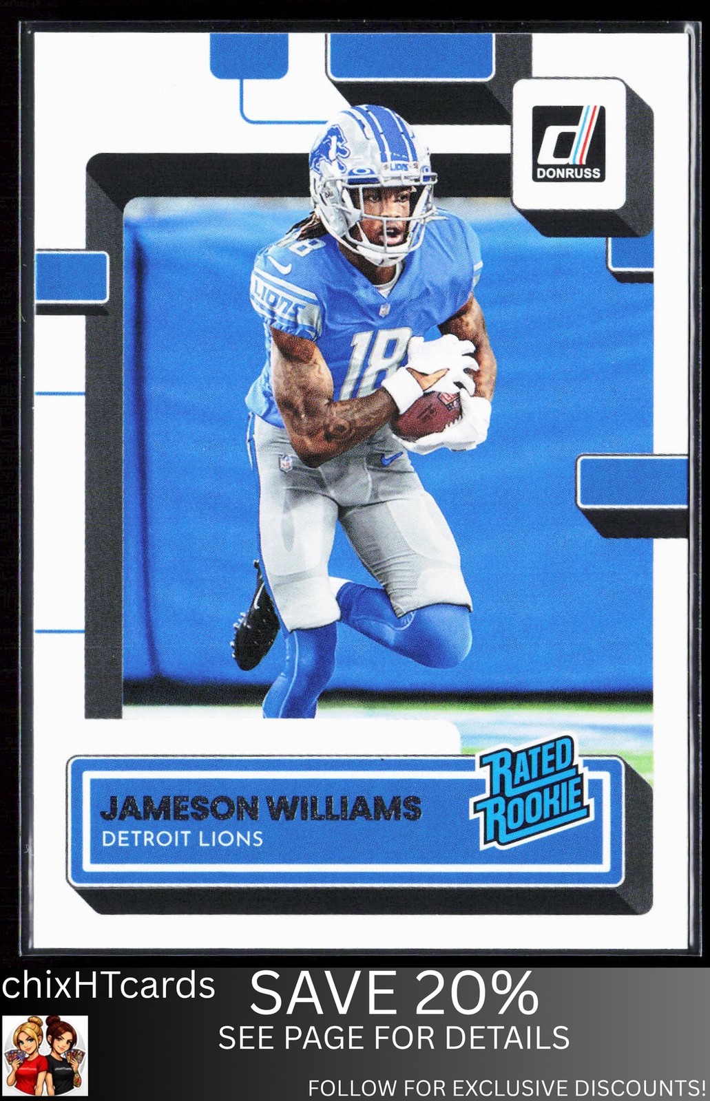 Jameson Williams Panini Donruss #308 Base