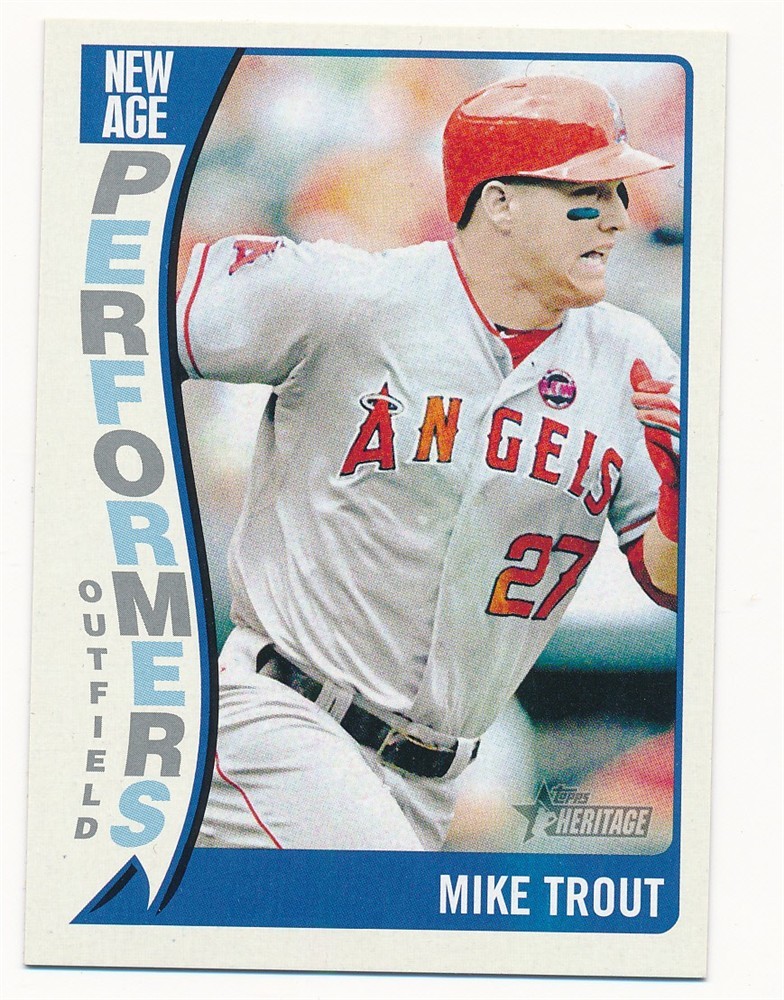 MIKE TROUT 2014 TOPPS HERITAGE NEW AGE PERFORMERS #NAP-MT LOS ANGELES MINT