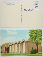 South National Church of Christ, Springfield MO Modern Chrome Postcard