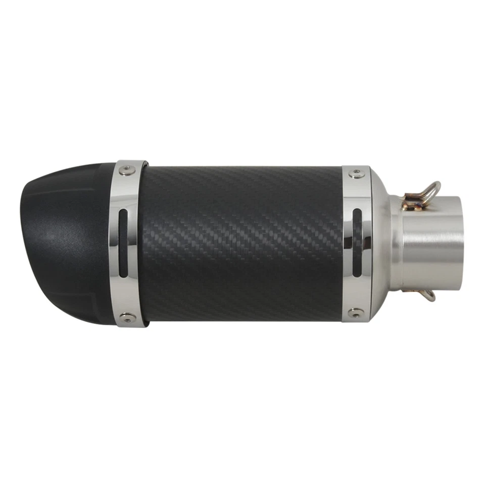 Slip-on Real Carbon Fiber Universal 38-51mm Exhaust Pipe Muffler for KTM Honda Foto 4 de 4