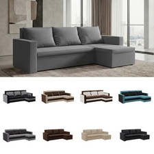 Forniro  24 Loft Ecksofa L-Form mit Schlaffunktion - Bettkasten  - Schlafcouch