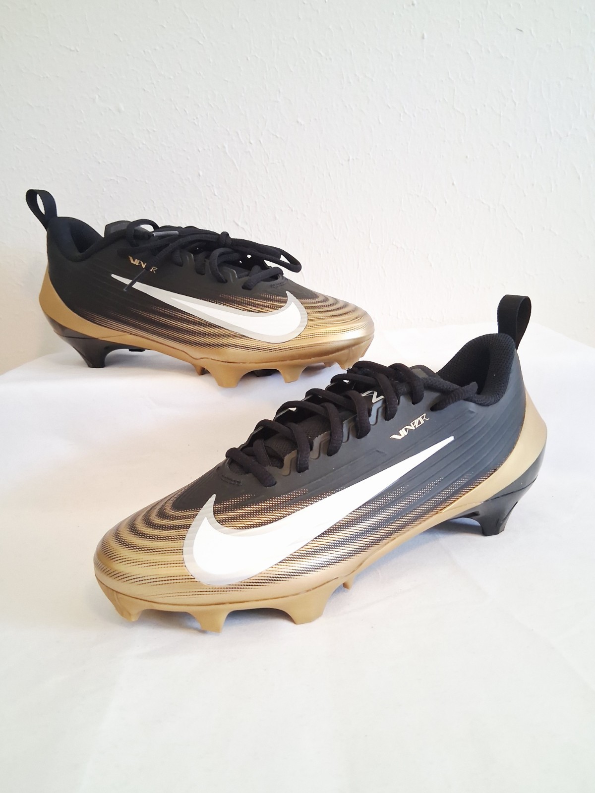 Nike Vapor Speed 3 Gold Black Football Cleats Mens Size 9.5  thumbnail 7