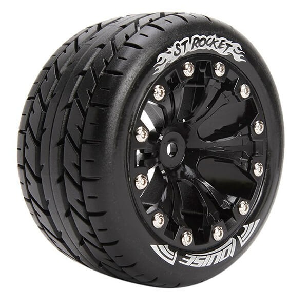 Louise RC ST-Rocket 1/10 Soft 0 ET EP Stampede 2 Wheels & Tyres (Pair)