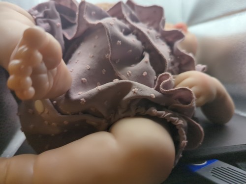 Dawn McLeod August Sleeping bambola neonato realistica occhi chiusi 19" con 2 abiti - Foto 13 di 22