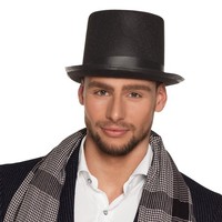 Zylinderhut Colin Schwarz Klassischer Hut Unisex Gentleman-KostüM Karneval Gala
