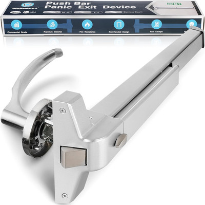 Stainless Steel Panic Exit Device with Lever for 28 -41  Doors, Silver