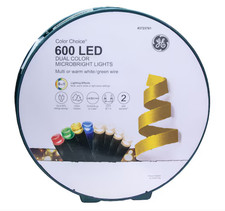 NEW  3723761 GE Color Choice 600-Count 125-Ft Multi Color Changing LED Lights