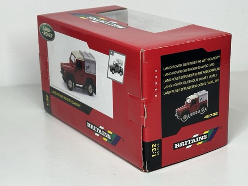 Boxed Britains 1:32 Land Rover Defender 90 Td5 - Red W/ Silver Canopy - 42732 - Picture 7 of 12