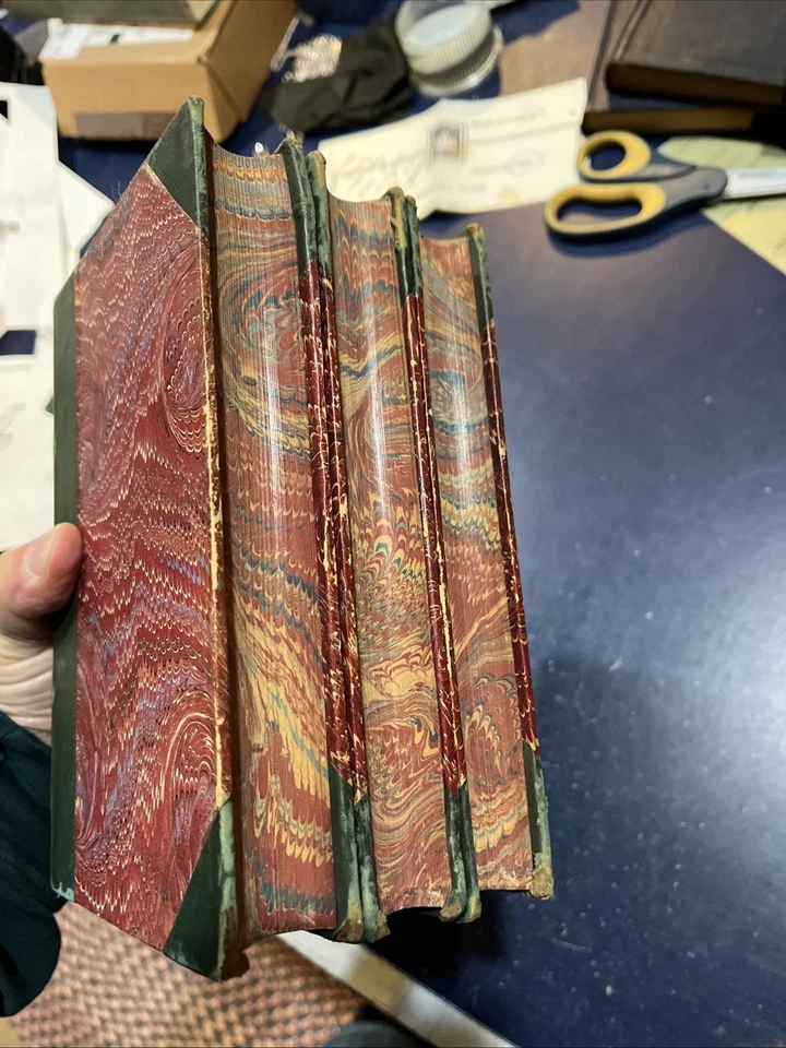 Henry Wadsworth Longfellow Dante , Houghton 3 Vols 1886 Marbled & Leather HC - Image 3 of 4