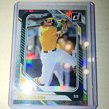 Donruss Rookie Jacob Wilson Oakland Athletics MLB Baseball Card #39. rookie card picture