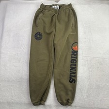 Adidas Green Fleece Jogger Sweatpants Activewear Athletic Men's Small