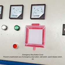 Push Button Lockout Cover Transparent PC Case Emergency Stop Button Cover For☜