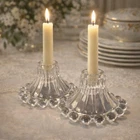 Vintage Set Of 2 1950s Anchor Hocking Boopie Berwick Bubble Taper Candle Holder