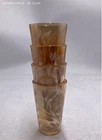 Vintage Jeannette Marigold Carnival Glass Cosmos Drinking Glasses Set Of 4