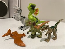 LEGO Jurassic Park Dinosaur Lot of 5 Dilophosaurus, velociraptor and more