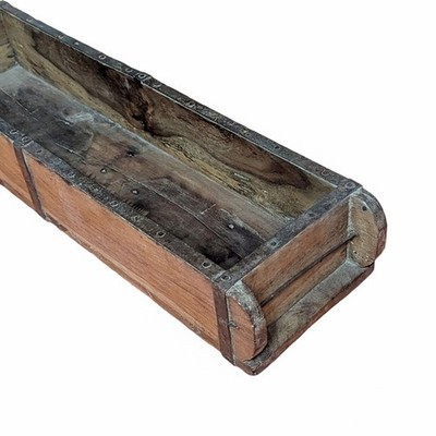 Ziegel Backform Doppel   Rustikale Holzbox im maritimen Vintage-Stil