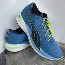 Puma Deviate Nitro Mens 10.5 Wildwash Blue Lace Up Running Shoes Walking