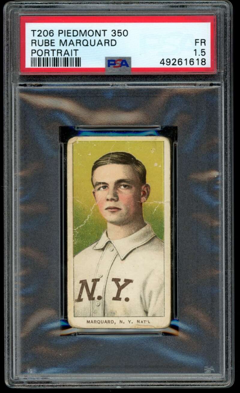 1910 T206 Rube Marquard PSA 1.5 Portrait Piedmont 350  (1618)