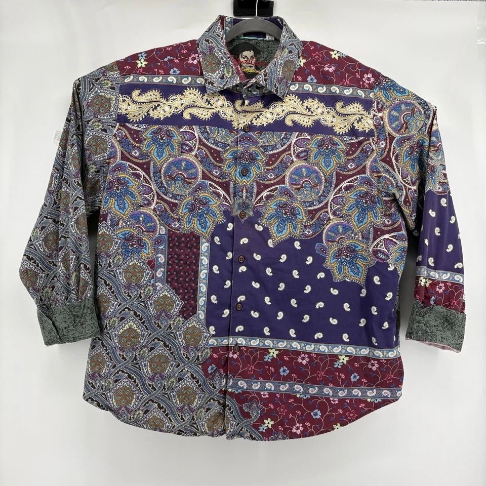 Robert Graham Exclusive Long Sleeve Button Up Paisley Shirt Size 3XL - Image 2 of 4