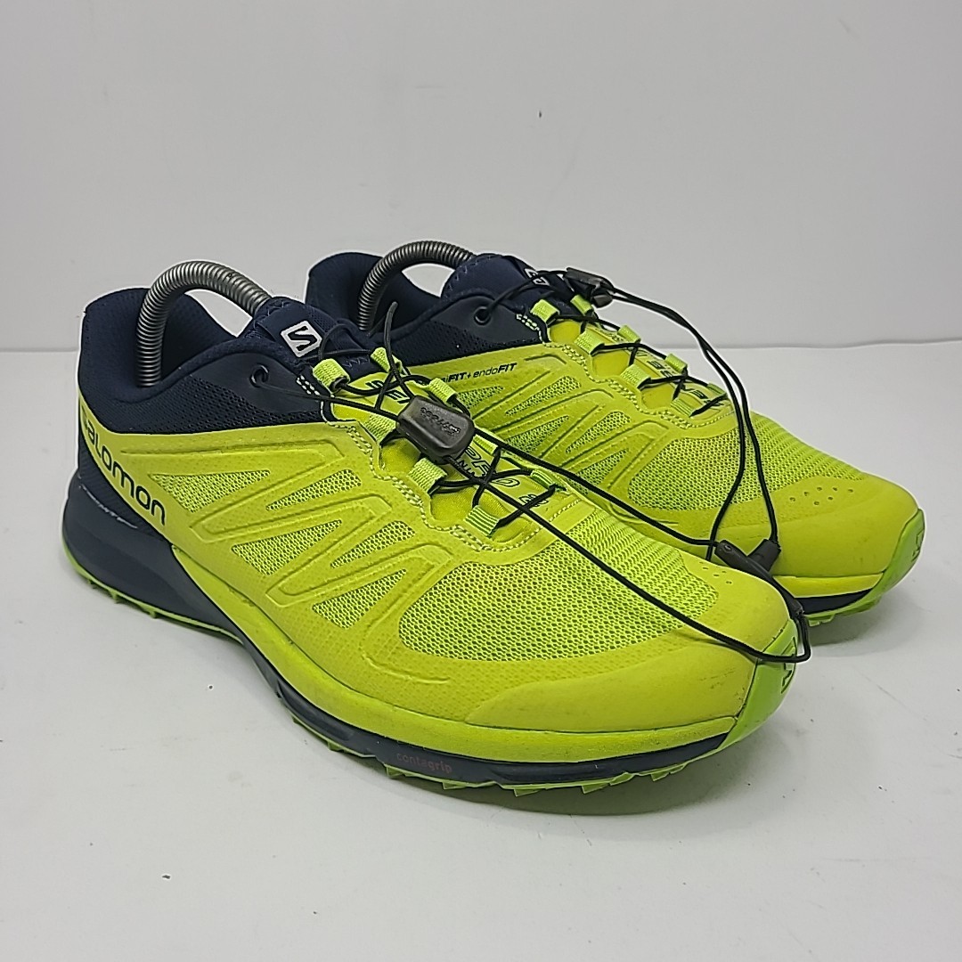 Scarpe da trail running Salomon Sense Pro 2 da uomo taglia 8 5 verde fluo blu BELLE