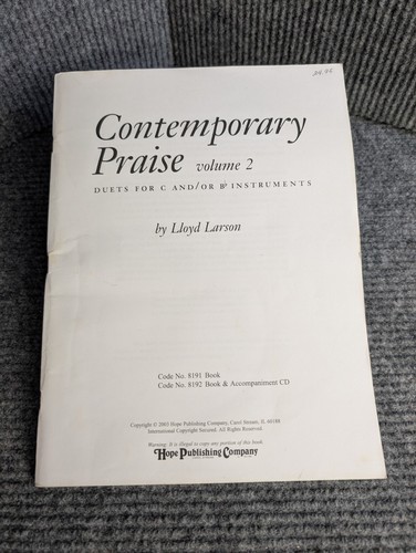 Contemporary Praise Volume 2 Duets for C and/or Bb Instruments - Lloyd Larson