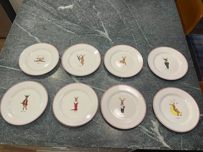 Rainbow Mountain Christmas Reindeer 8.25'' Salad Plates Set of 8